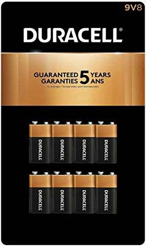 Amazon: Duracell - Baterías alcalinas CopperTop de 9 V - Larga duración para el hogar y el Negocio - 8 Unidades
