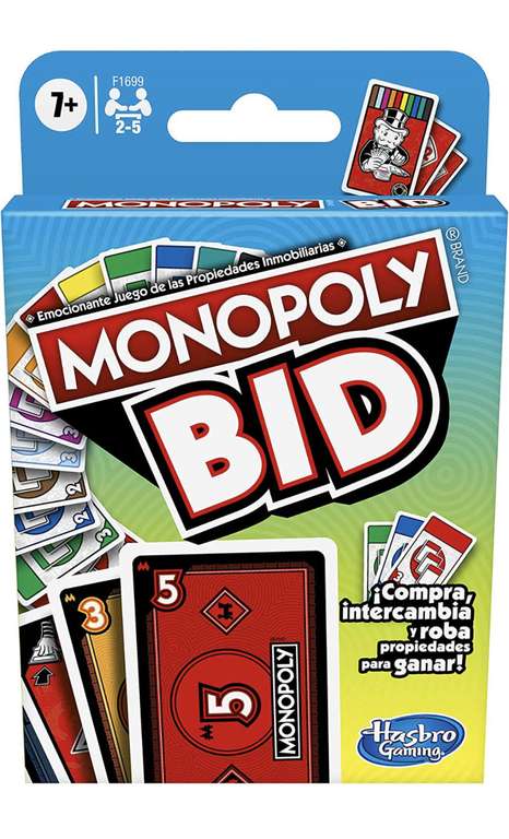 Amazon: Monopoly Hasbro Gaming, Bid Card Game, Juego de Cartas