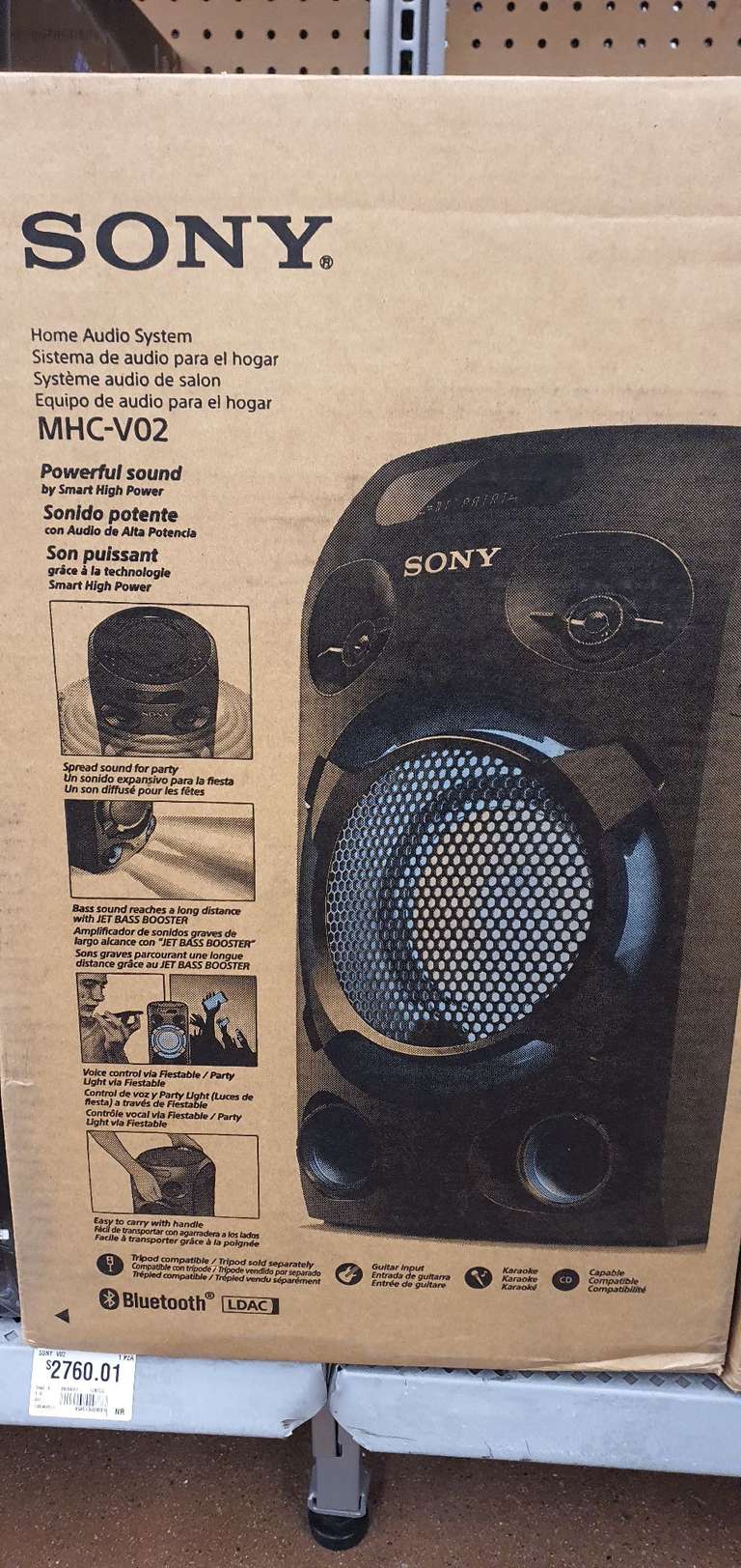 Parlante Bluetooth Sony MHC-V02 Equipo de Musica Torre de sonido