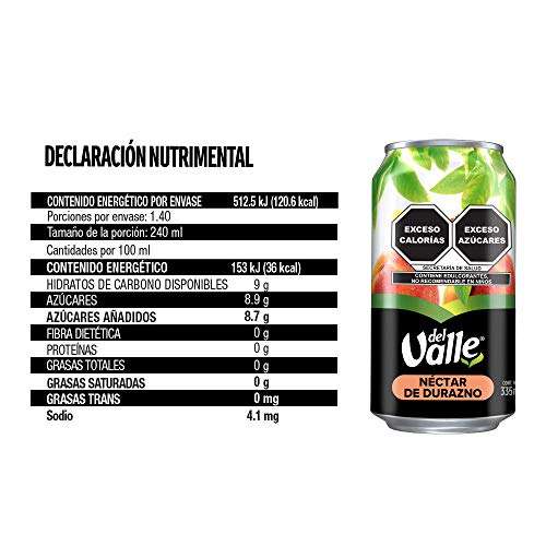 Amazon: Del Valle 6 Pack Bebida con Nectar de Durazno Lata 335 ml cada uno. (Precio Planea y Ahorra)
