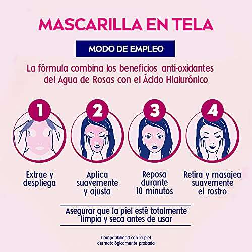 Amazon: NIVEA Mascarilla Facial en Tela Agua de Rosas | Envío gratis prime