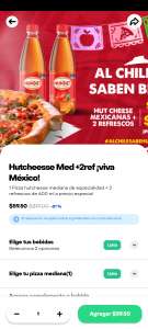 Rappi: Pizza hutcheesse med especialidad mexicana + 2 refrescos 600 ml - Guadalajara