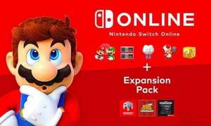 Nintendo: Paquete familiar Nintendo online + expansion 1 año en la eshop Argentina pagando con spin oxxo. (113 por persona)