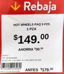 Walmart Niño Obrero, GDL: Hot wheels paquete de 5