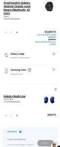 Samsung Store: Galaxy watch6 Classic, 5849 (comprando con cupon)