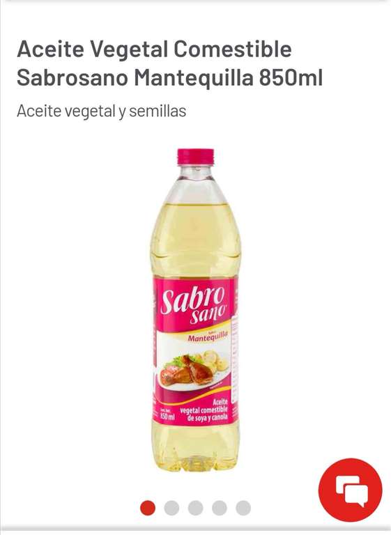 Soriana: Aceite vegetal sabrosano 850 ml.