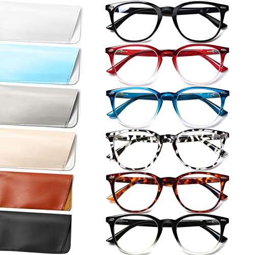 Amazon Paquete de 6 gafas de computadora, lentes con filtro azul