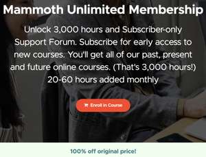 Un mes gratis en suscripción en todos los cursos Mammoth Interactive (Photoshop, Python, Excel, ChatGPT, IA, iOS, JavaScript, Blender y más)