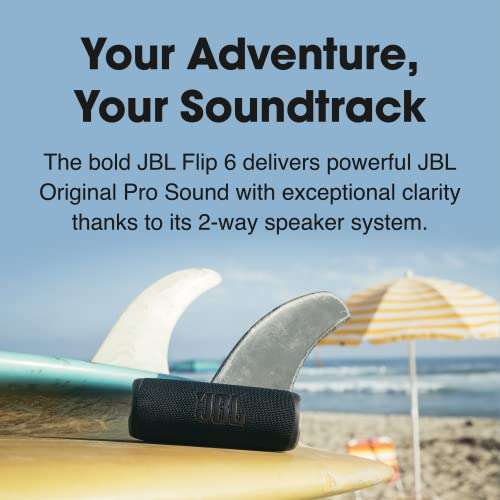 Amazon: JBL Flip 6 Bocina Portátil Bluetooth - Blanco