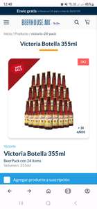 Beerhouse HOT SALE 2024 - 3x2 Cerveza Victoria en paquete de 24 botellas 355ml