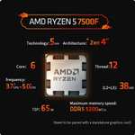 AliExpress: Procesador de CPU AMD Ryzen 5 7500F 3.7 GHz 6-Core 12-Thread, Socket AM5 sin enfriador