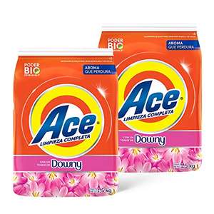 Amazon: Ace Detergente en Polvo Con Toque Downy 2 Unidades de 1.5Kg, Total 3Kg