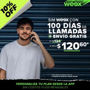 SIM Weex con 100 días de llamadas + envío gratis (nuevos usuarios)