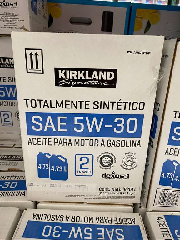 Costco Santa Fé (también Mixcoac): Aceite para motor a gasolina Full Sintético KirKland Signature 20W50 (12 x 946 ml)