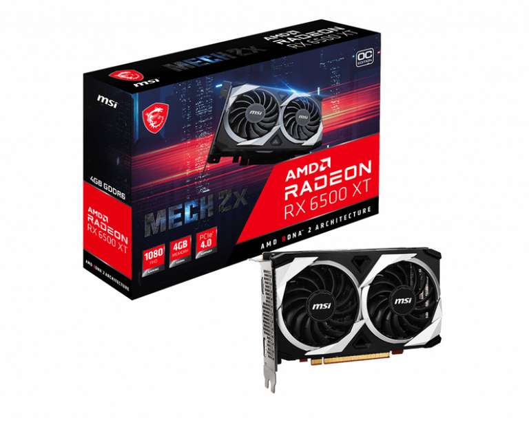 CyberPuerta: MSI AMD Radeon RX 6500 XT MECH 2X OC, 4GB GDDR6, PCI Express 4.0 x4