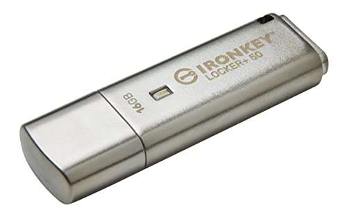 Amazon: Memoria USB Kingston 16GB Tecnología IronKey Locker+ 50 Type-A  Flash  Drive - Plata 