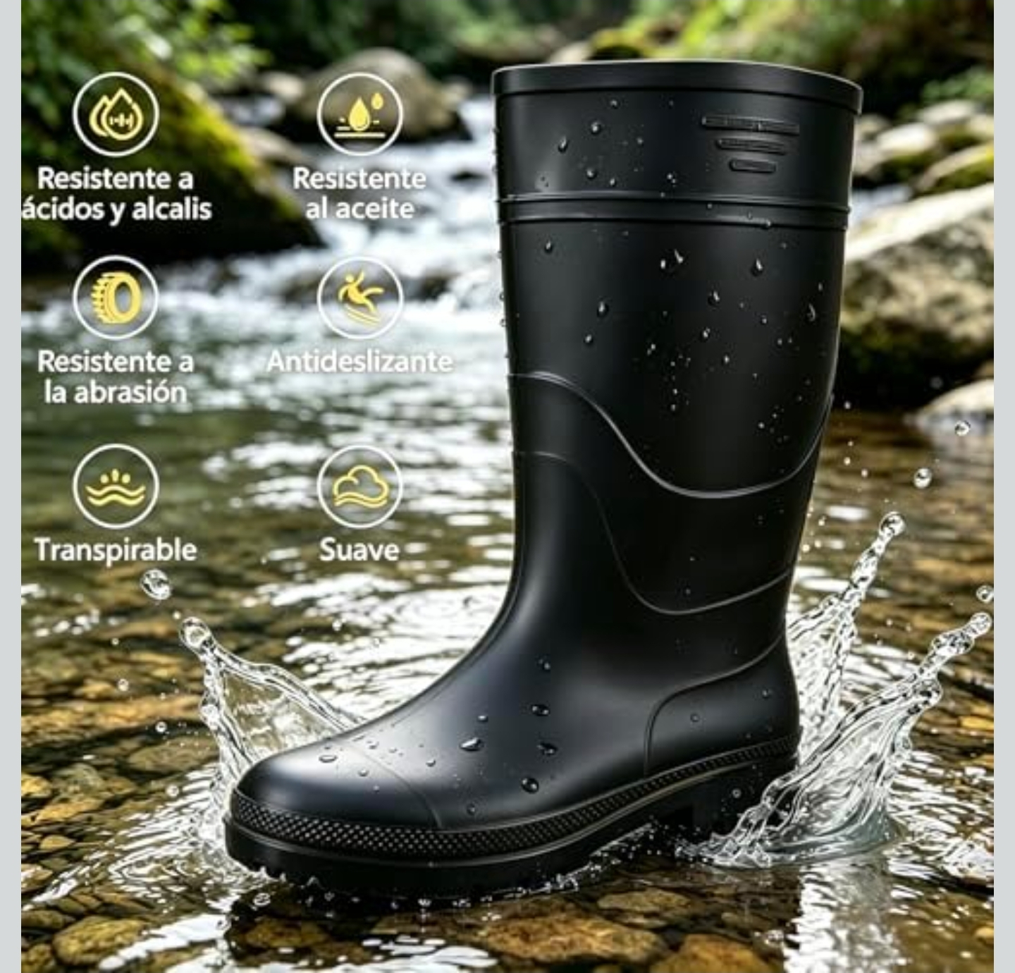 Amazon: 25.5 || 26.5 || 28.5 || Botas de Hule para Hombre,Impermeable