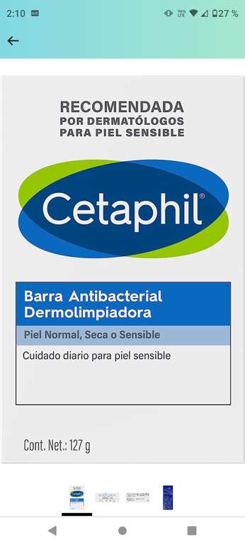 Amazon: Barra jabón antibacterial Cetaphil 127 gr | Planea y Ahorra, envío gratis con Prime