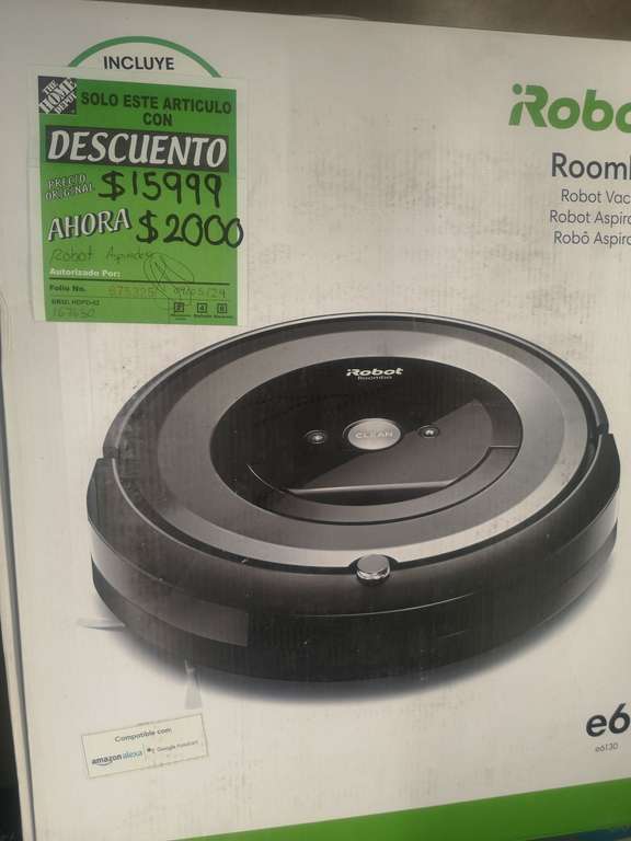 Home Depot: Robot Aspiradora Roomba e6 en remate