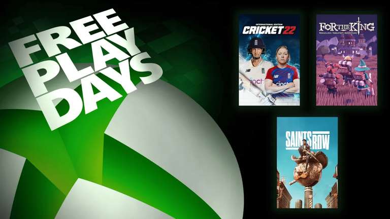 Xbox Live Gold Game Pass: Cricket 22, For the King y Saints Row | Free Play Days ( 5 al 8 de Enero)