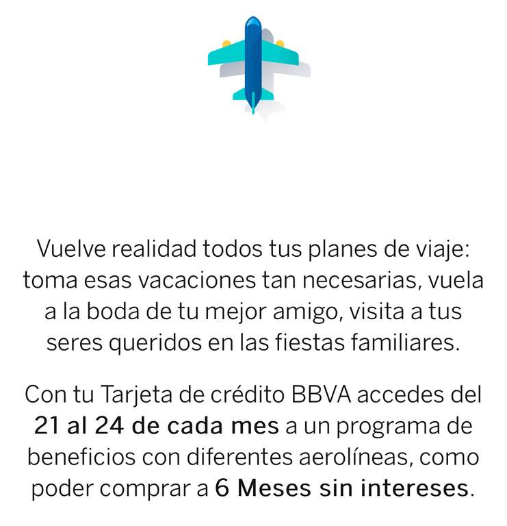 Modo Avión BBVA (Aplica vuelos nacionales e internacionales)