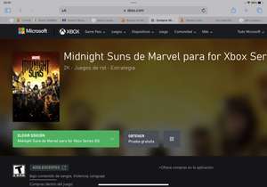 XBOX: Midnight suns xbox series x/s prueba gratuita