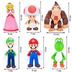Amazon: ABESSLON Juego de 6 Piezas de Super Mario para niños Mario Figuras de accion PVC Mario
