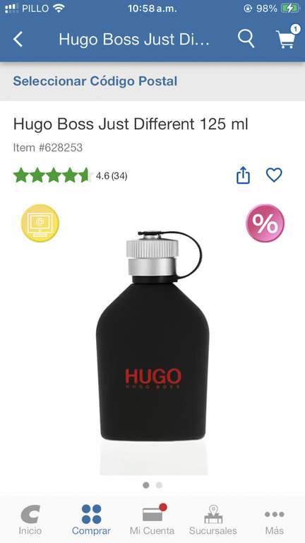 Costco: Perfume Hugo Boss Just Different 125 ml