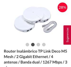 Office depot: Router Inalámbrico TP Link Deco M5 Mesh / 2 Gigabit Ethernet / 4 antenas / Banda dual / 1267 Mbps / 3 piezas