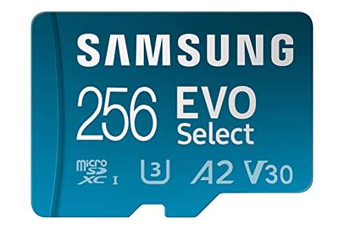Amazon: Samsung Evo Select 256 GB Tarjeta de memoria micro SD + adaptador