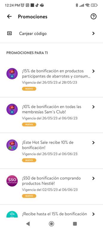 Promociones Cashi HOT SALE: 10% bonificacion membresía Sams, 10% bonificación en Walmart y Bodega Aurrera y mas