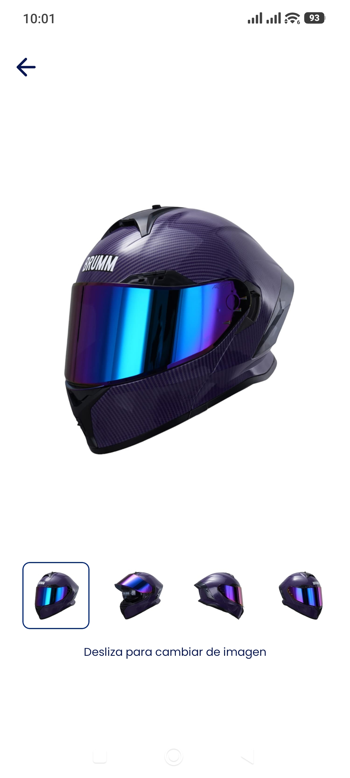 Coppel - Casco para Motociclista Brumm Mediano Morado Abatible