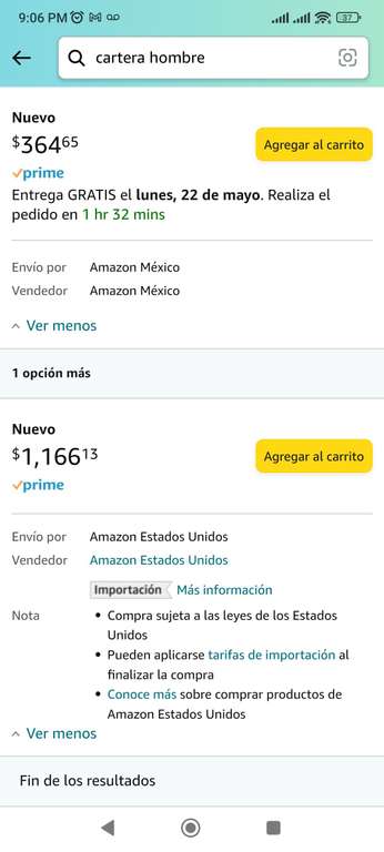 Amazon cartera fossil (precio histórico según keepa)