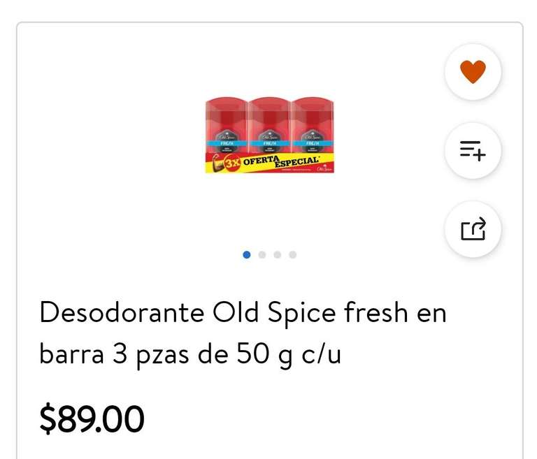 Walmart: Desodorantes pack (3) old spice fresh
