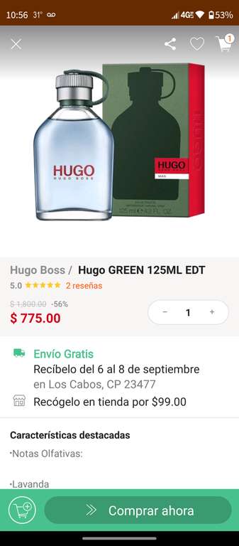 Linio. Hugo Boss. Hugo Green 125ml.