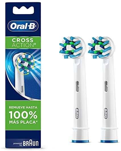 Amazon: Oral-B Pro-Salud CrossAction - Cabezales De Repuesto Para Cepillo Eléctrico, 2 pzas