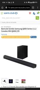 Sam's Club: Barra de sonido Samsung Q600C Dolby Atmos