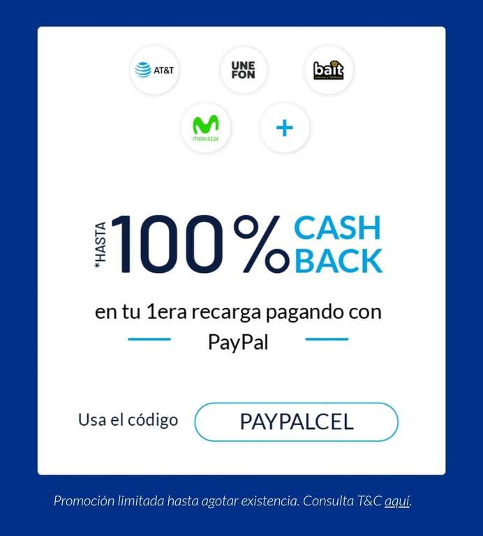 Undostres: 100% cashback en 1ra recarga con paypal, $300 cashback en boletos de autobus y mas