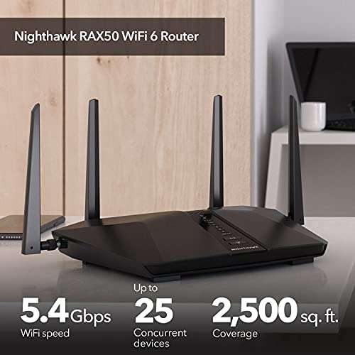 Amazon: NETGEAR Nighthawk AX5400 WiFi 6 Router