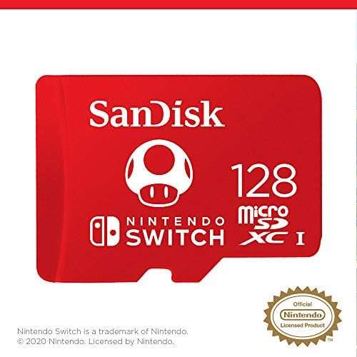 AMAZON - SanDisk 128GB microSDXC UHS-I card for Nintendo Switch - SDSQXBO-128G-AWCZA