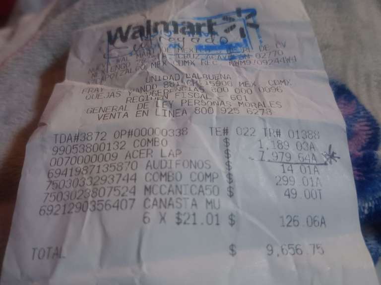 Walmart Balbuena: Acer Nitro 5 + Muchos .03, .01 y Promorelato (leer todo)