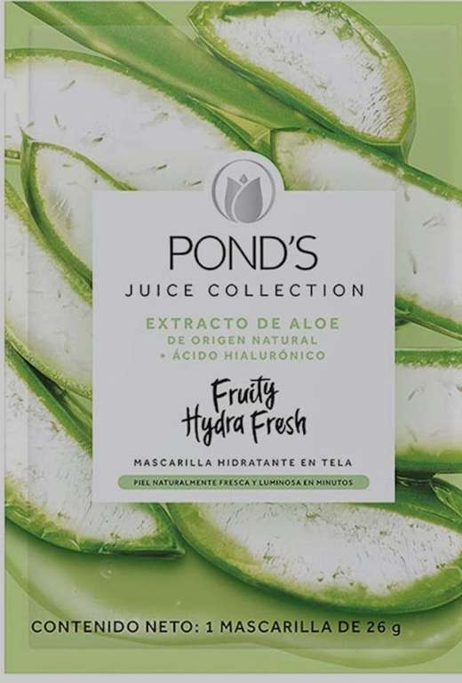 Amazon: Mascarilla Pond's Cuidado Facial Fruity Hydra Fresh Aloe | Planea y Ahorra | Envío gratis con Prime