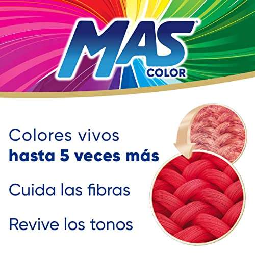 Amazon Planea y Ahorra: MAS Color - Colores Intensos 6.64L Detergente Líquido para Cuidar el Color de la Ropa (88 cargas)