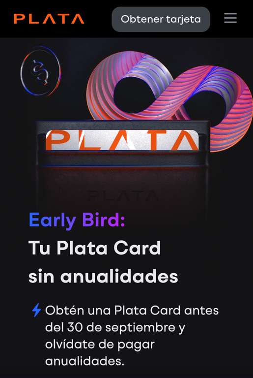 Platacard: Early Bird: Tu Plata Card sin anualidades