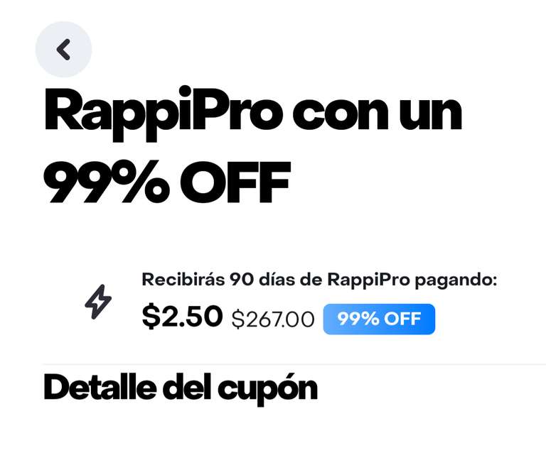 Rappi: 3 meses de Rappi Pro x 3 pesos - promodescuentos.com