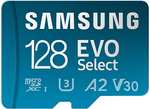 Amazon: SAMSUNG EVO Select - Tarjeta de Memoria Micro SD + Adaptador, 128 GB