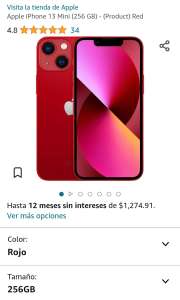 Amazon: Apple iPhone 13 Mini (256 GB) Red