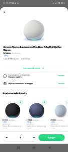 Rappi: Nuevo Echo Dot 5.ª generación Bocina inteligente con Alexa | Azul | Blanco | Negro