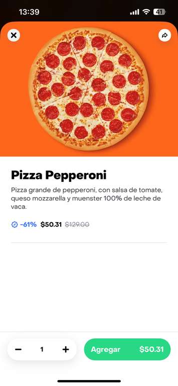 Rappi: Pizza Liru Sisa 50 varotes