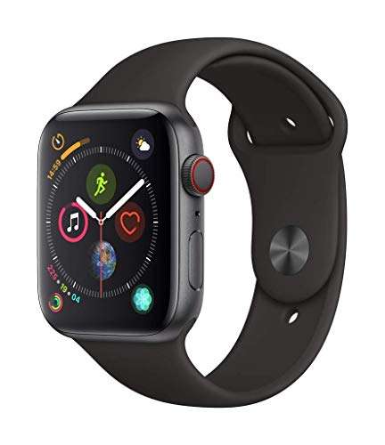 Amazon: Apple watch serie 4 (GPS + celular) aluminio gris espacio, 44mm, Negro/Negro (Reacondicionado)